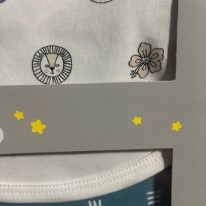 Moon and Stars - bib set - Blue jungle